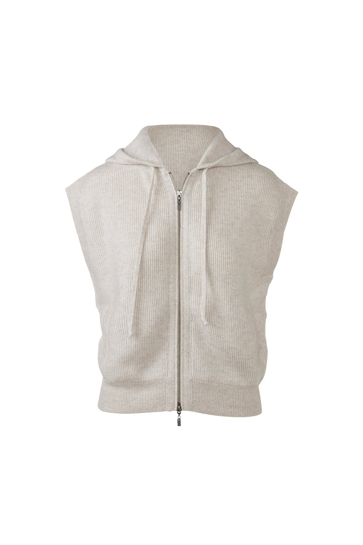 Kinross Sleeveless Rib Zip Hoodie available at Barbara Katz