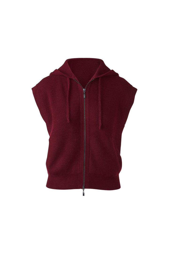 Kinross Sleeveless Rib Zip Hoodie available at Barbara Katz