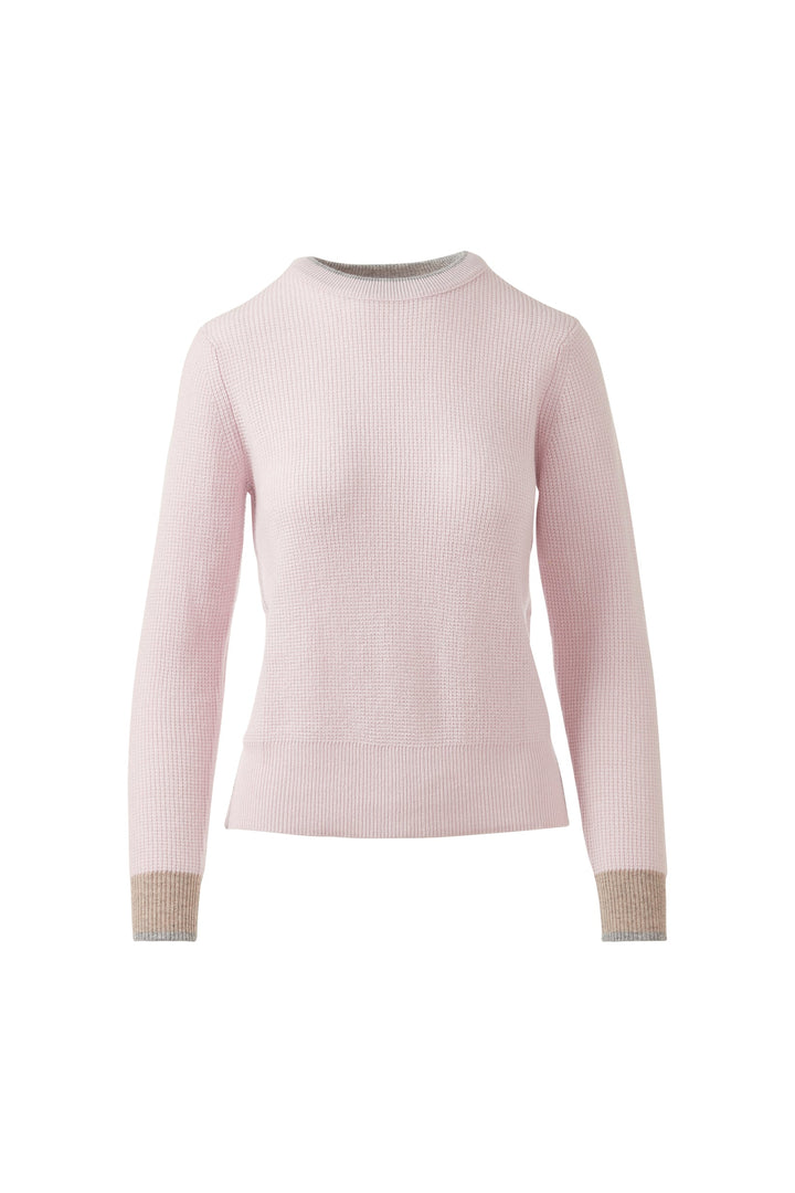 Kinross Cashmere Thermal Tipped Crew available at Barbara Katz