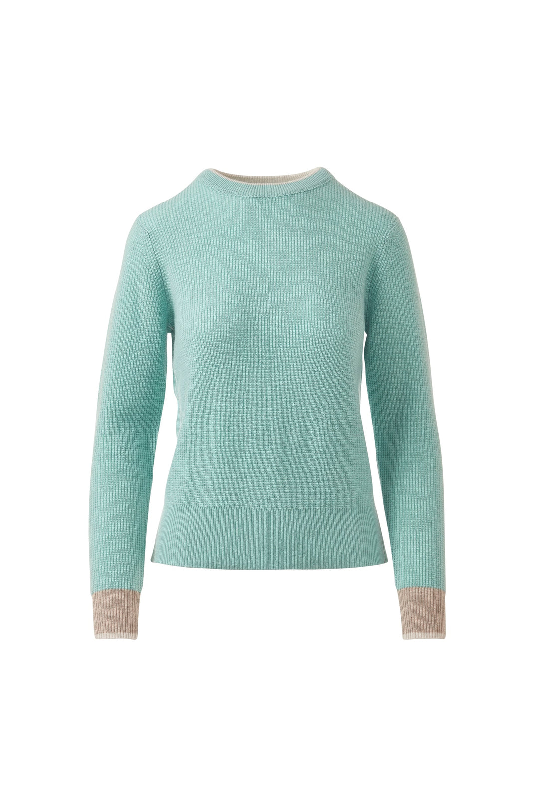 Kinross Cashmere Thermal Tipped Crew available at Barbara Katz