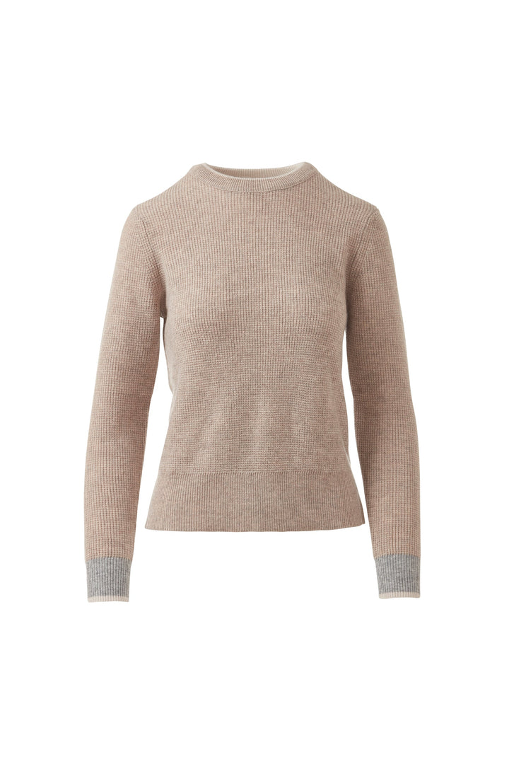 Kinross Cashmere Thermal Tipped Crew available at Barbara Katz