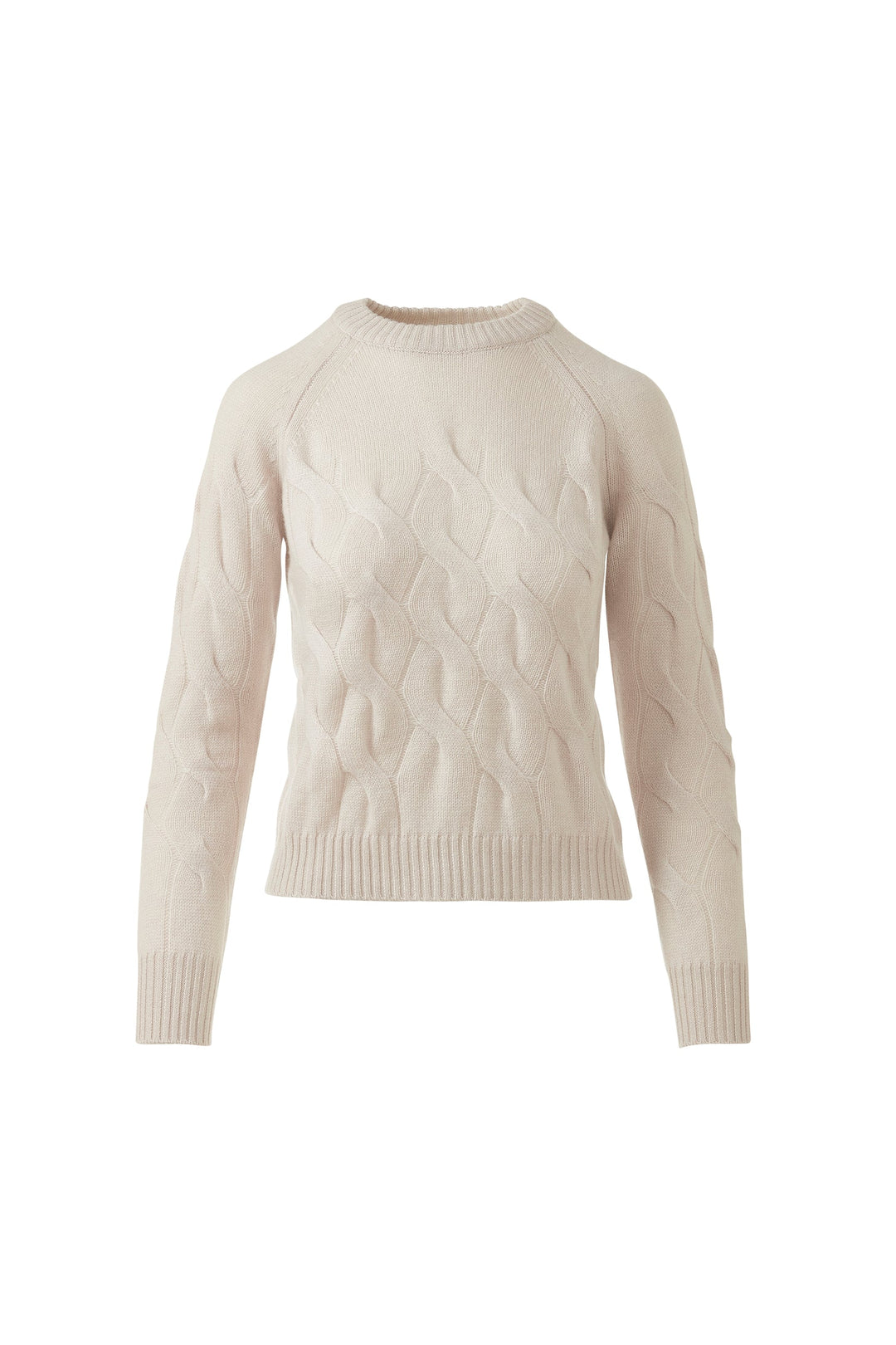 Kinross Cashmere Wandering Cable Crew available at Barbara Katz