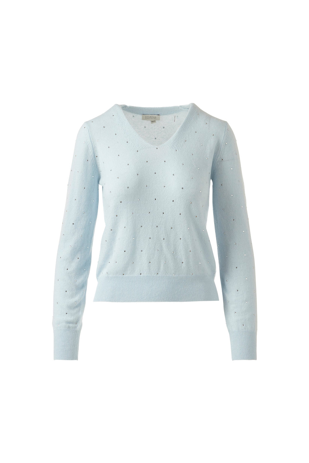 Kinross Crystal Vee Sweater available at Barbara Katz