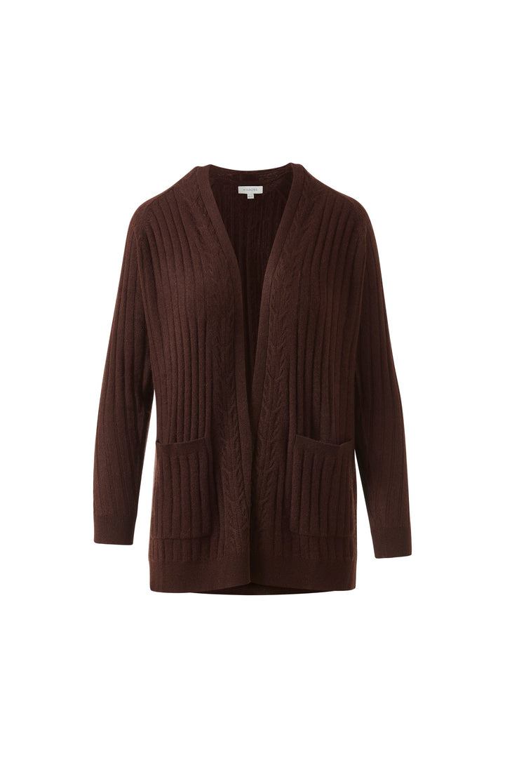 Kinross Easy Cable Detail Cardigan available at Barbara Katz