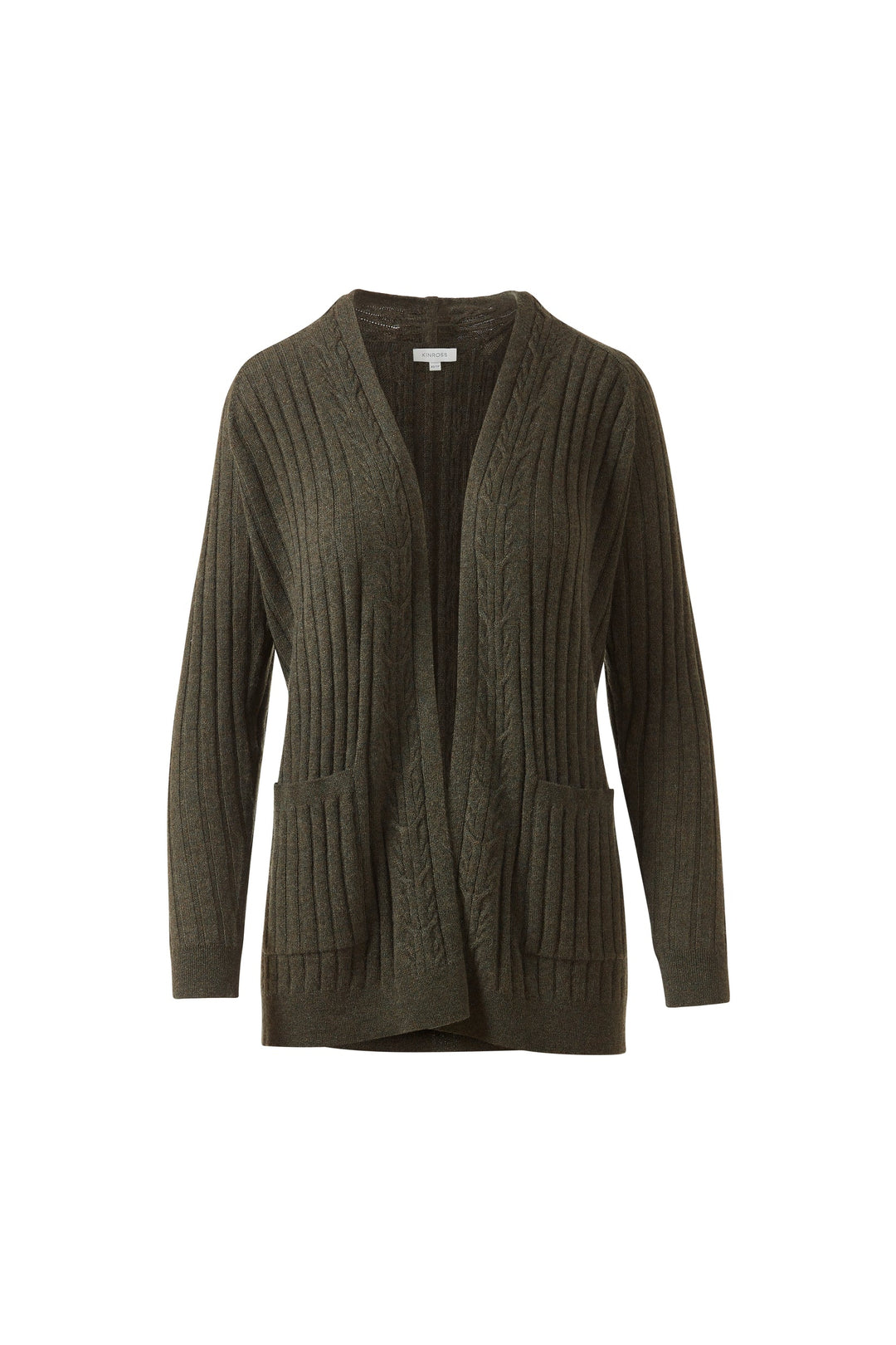 Kinross Easy Cable Detail Cardigan available at Barbara Katz