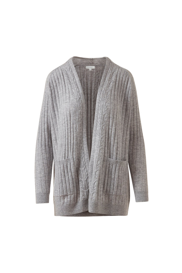 Kinross Easy Cable Detail Cardigan available at Barbara Katz