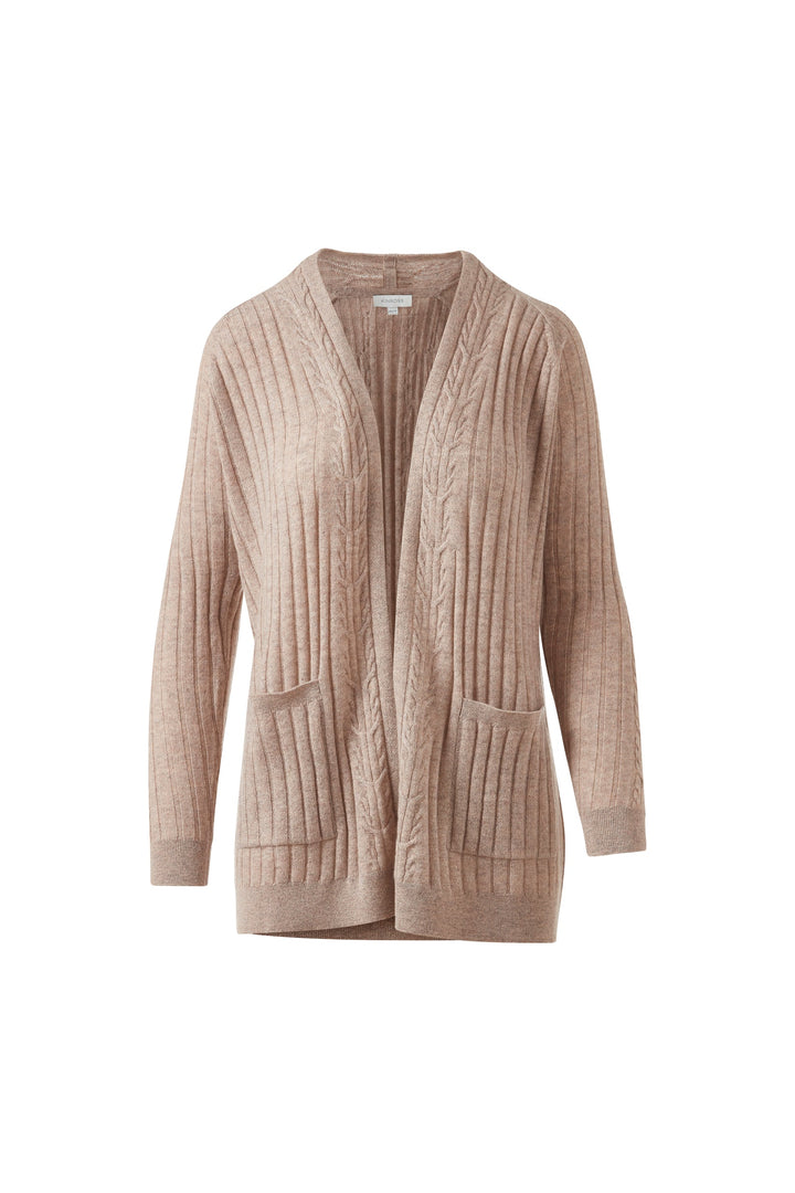 Kinross Easy Cable Detail Cardigan available at Barbara Katz