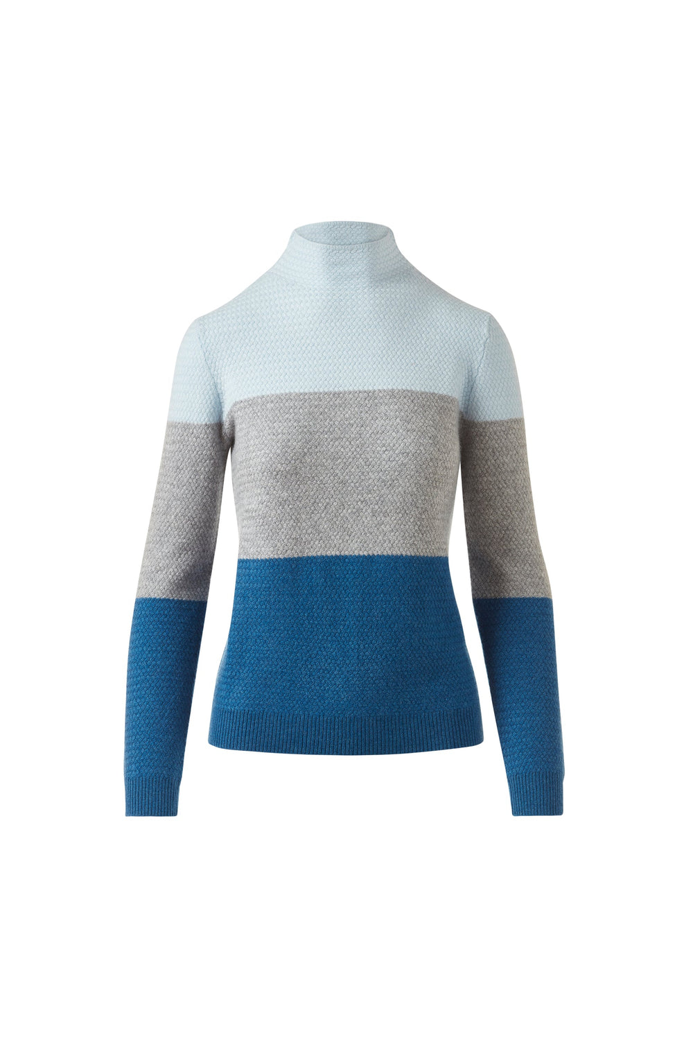 Kinross Cashmere Textured Colorblock Funnel available at Barbara Katz