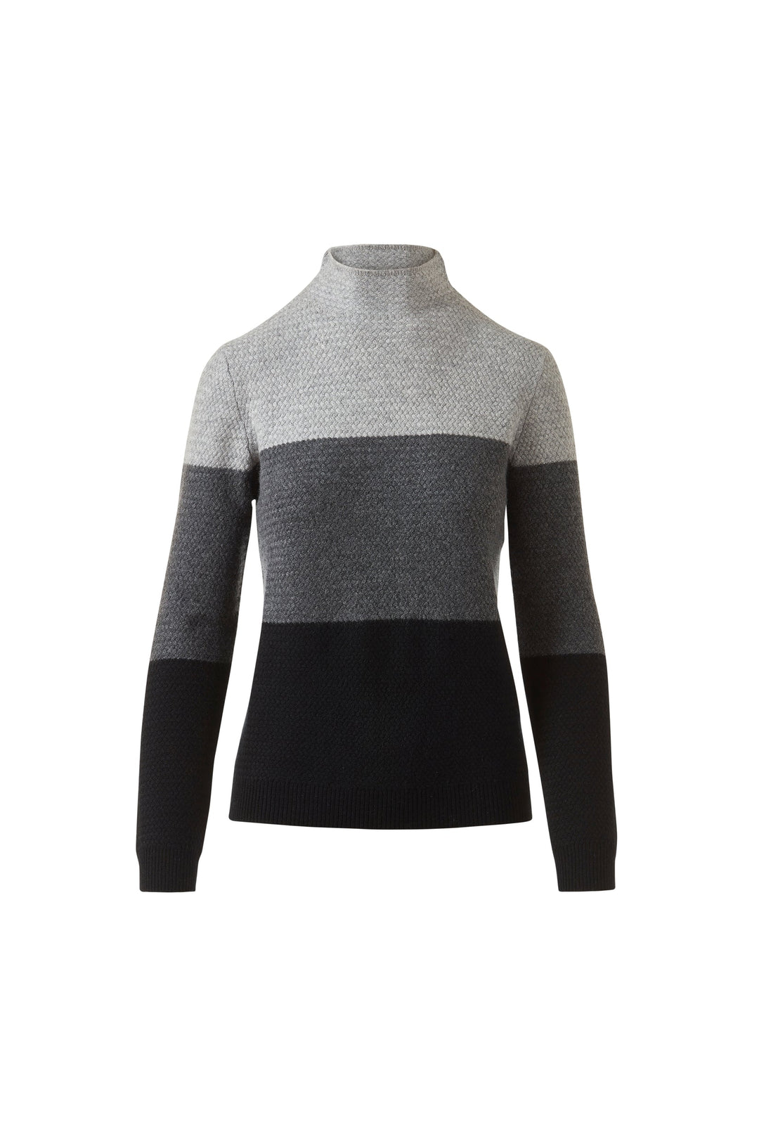 Kinross Cashmere Textured Colorblock Funnel available at Barbara Katz