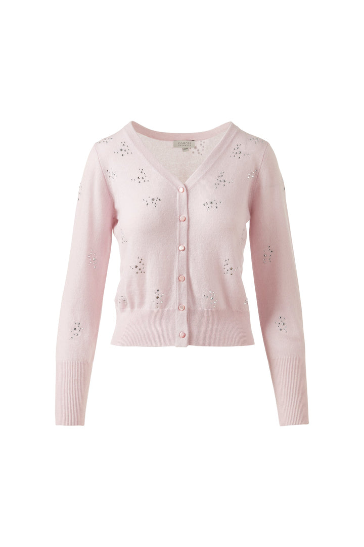 Kinross Cashmere Front To Back Crystal Cardigan available at Barbara Katz