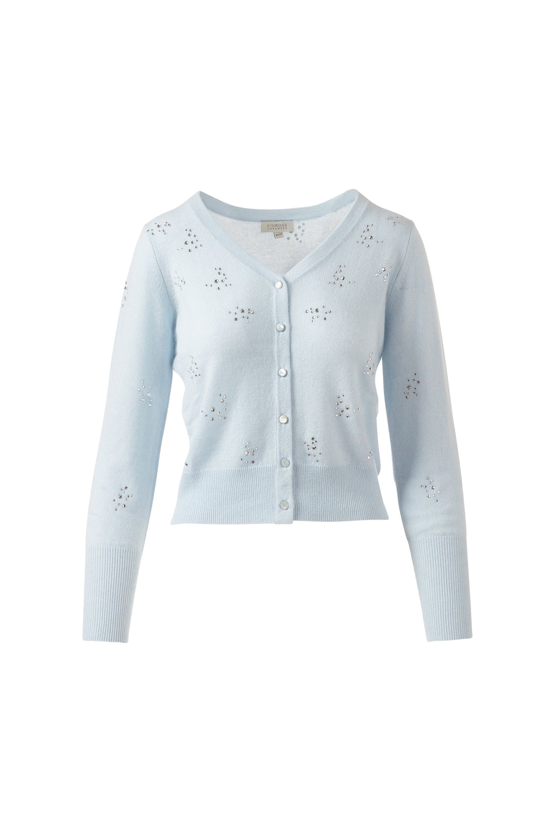 Kinross Cashmere Front To Back Crystal Cardigan available at Barbara Katz