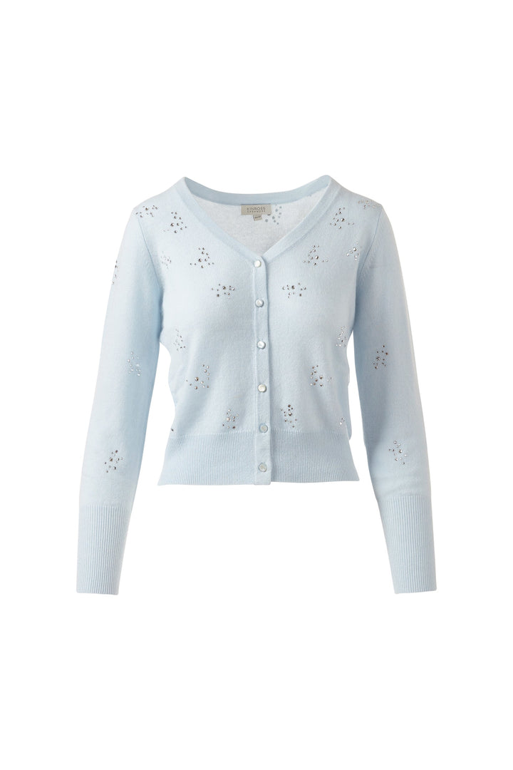Kinross Cashmere Front To Back Crystal Cardigan available at Barbara Katz