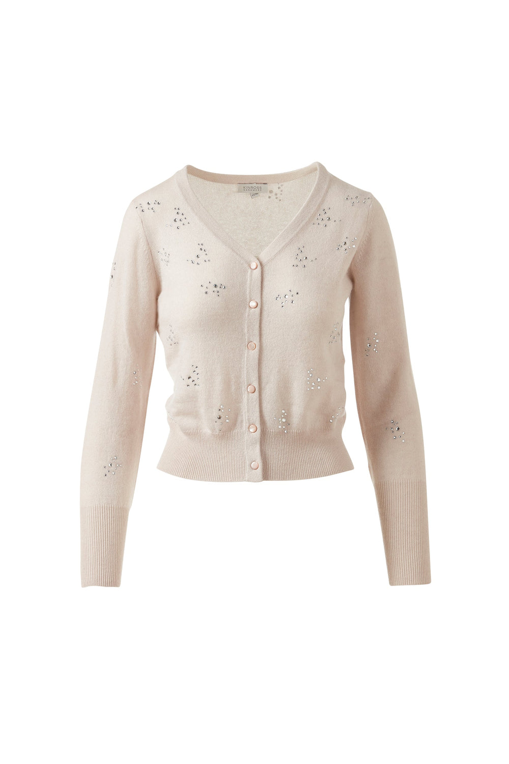 Kinross Cashmere Front To Back Crystal Cardigan available at Barbara Katz