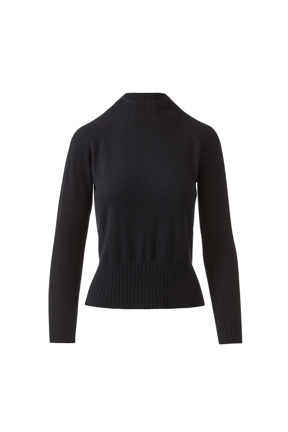 Kinross Hi Low Rib Trim Funnel Sweater available at Barbara Katz