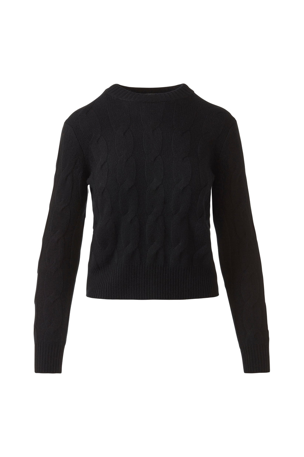 Kinross Cashmere Luxe Cable Crew available at Barbara Katz