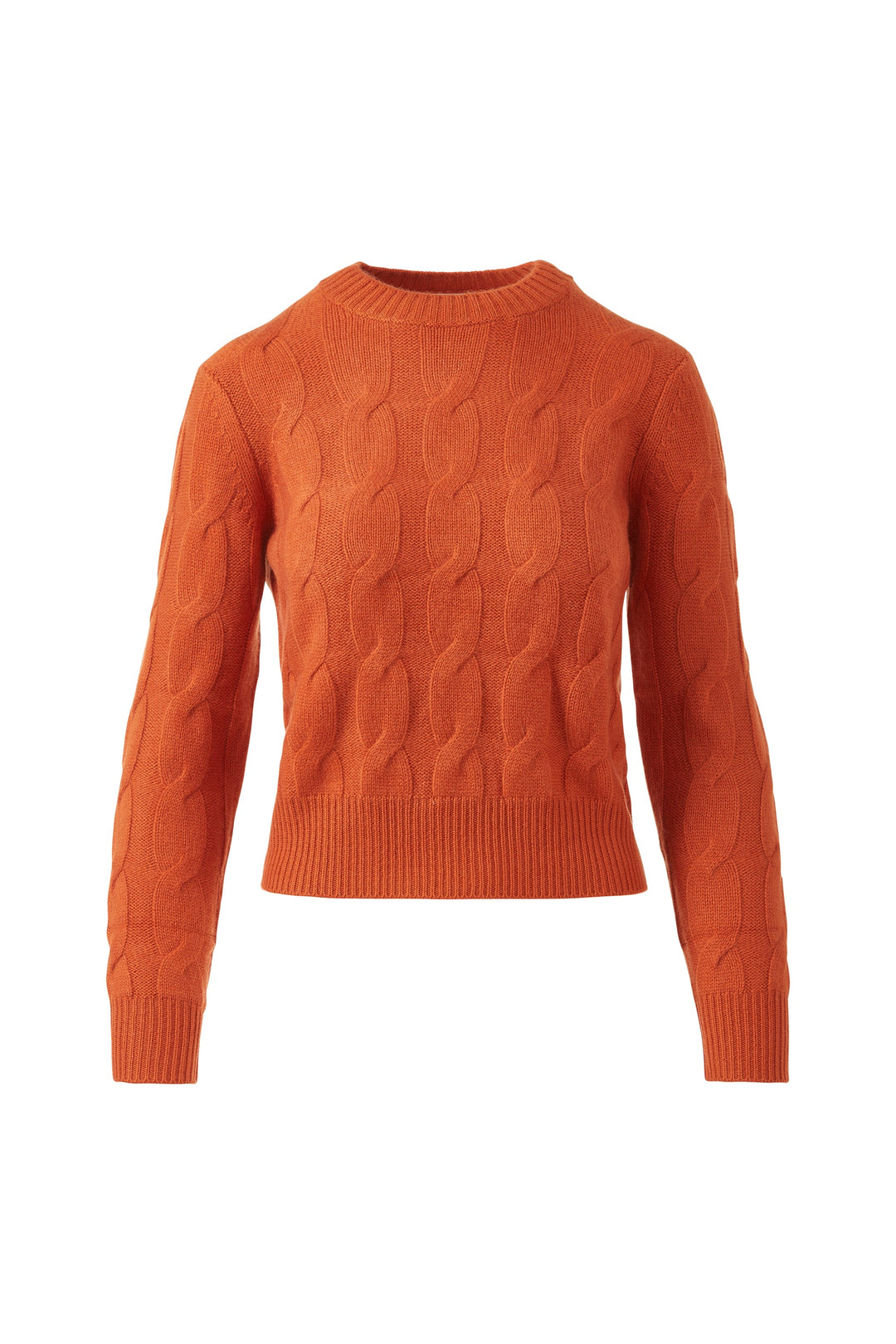 Kinross Cashmere Luxe Cable Crew available at Barbara Katz
