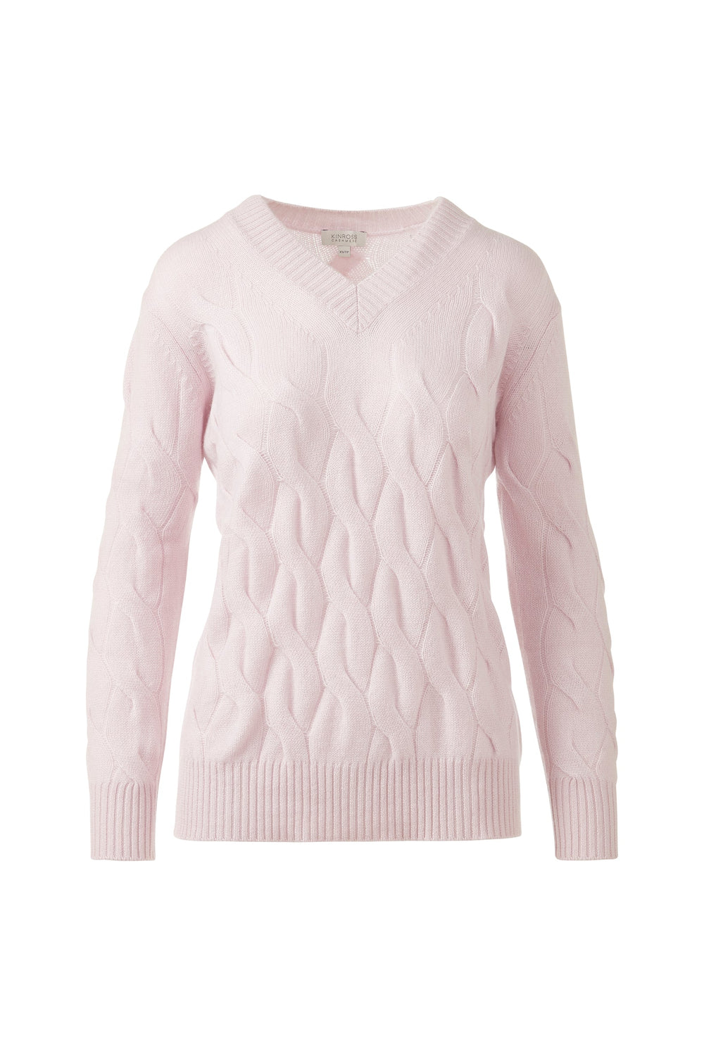 Kinross Cashmere Long Cable Vee available at Barbara Katz