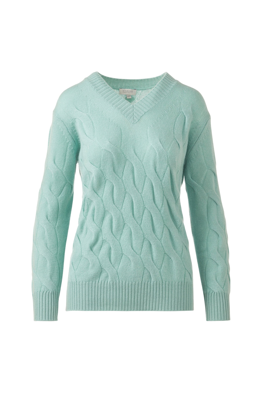 Kinross Cashmere Long Cable Vee available at Barbara Katz