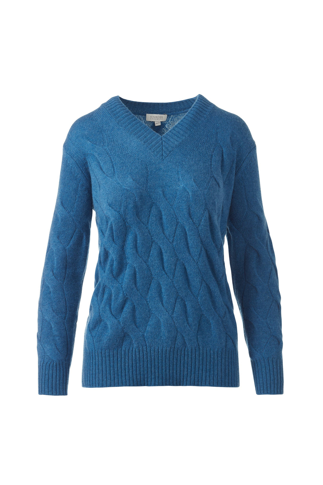 Kinross Cashmere Long Cable Vee available at Barbara Katz