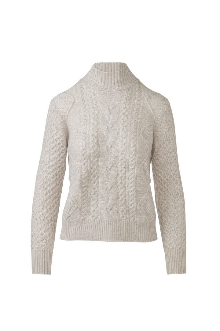 Kinross Mixed Cable Mock Sweater available at Barbara Katz