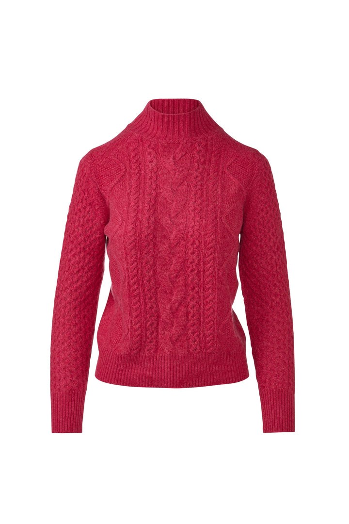 Kinross Mixed Cable Mock Sweater available at Barbara Katz