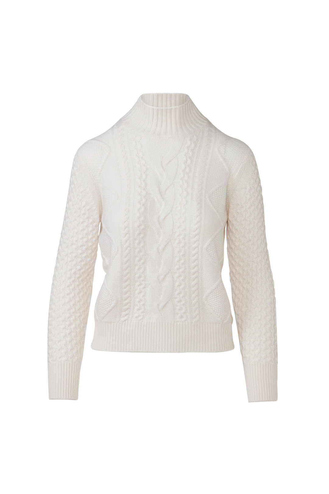 Kinross Mixed Cable Mock Sweater available at Barbara Katz
