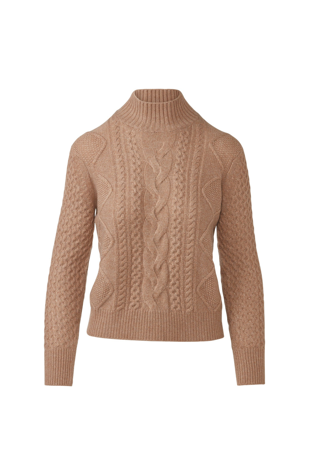 Kinross Mixed Cable Mock Sweater available at Barbara Katz