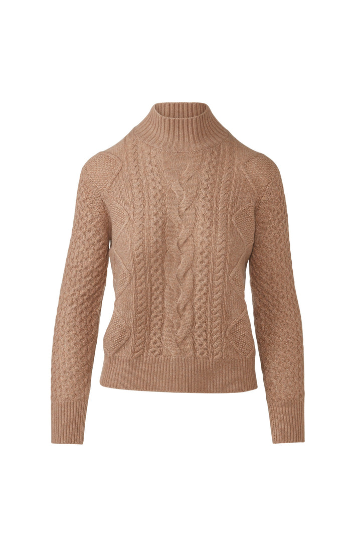 Kinross Mixed Cable Mock Sweater available at Barbara Katz