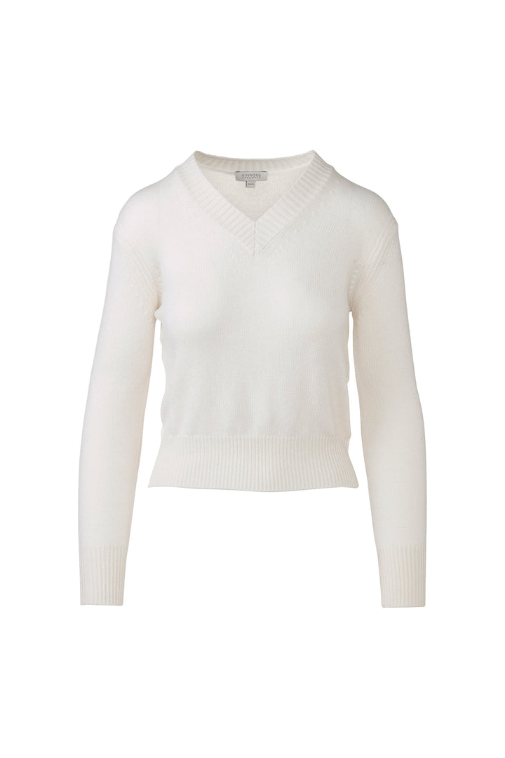 Kinross Lofty Vee Sweater available at Barbara Katz