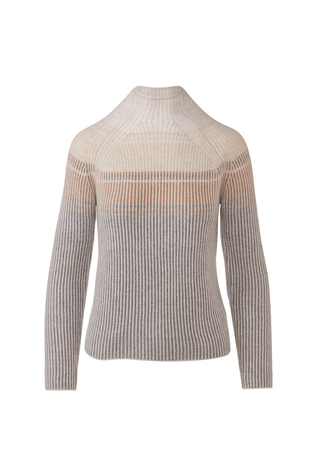 Kinross Plaited Rib Colorblock Funnel available at Barbara Katz