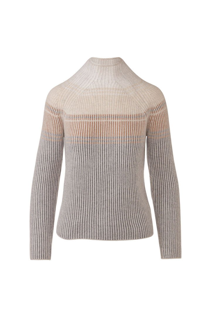 Kinross Plaited Rib Colorblock Funnel available at Barbara Katz