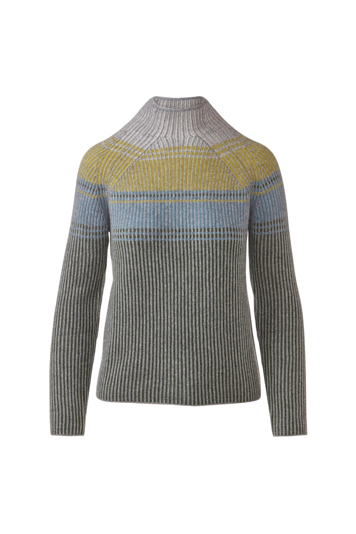 Kinross Plaited Rib Colorblock Funnel available at Barbara Katz