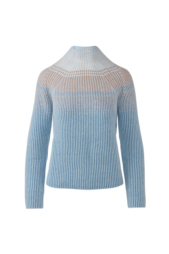Kinross Plaited Rib Colorblock Funnel available at Barbara Katz