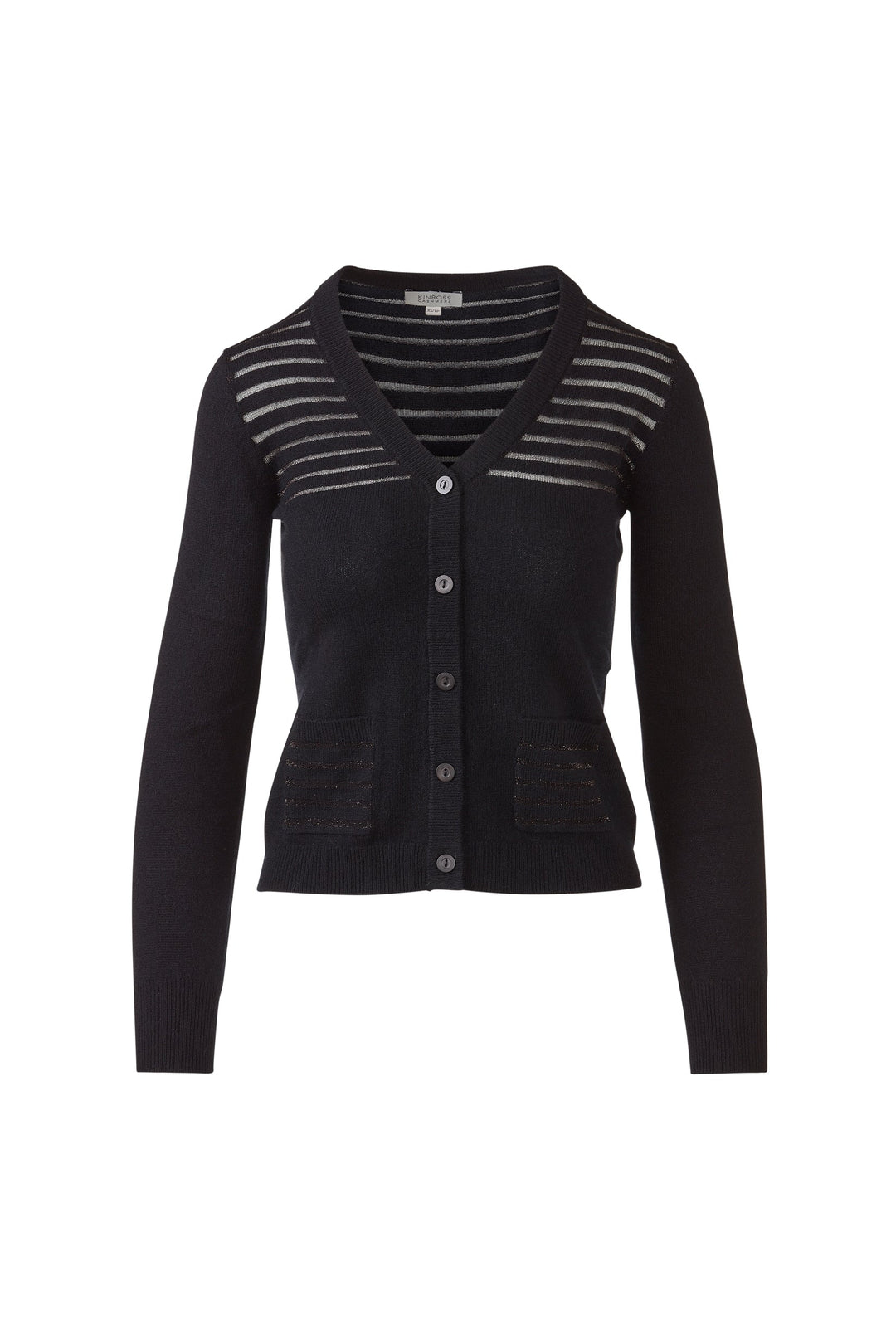 Kinross Lurex Stripe Cardigan available at Barbara Katz