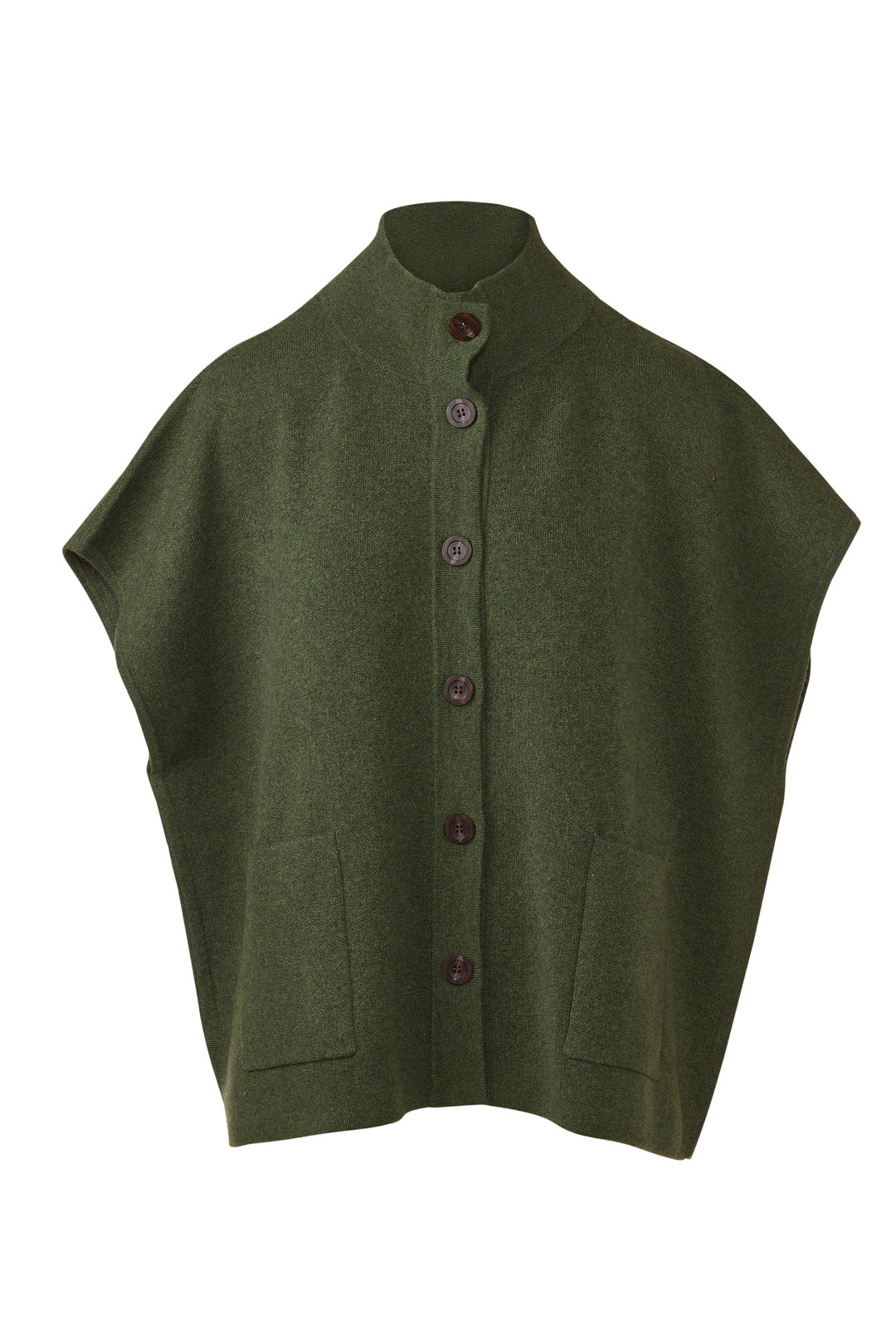 Kinross Short Sleeve Button Mock Cardigan available at Barbara Katz