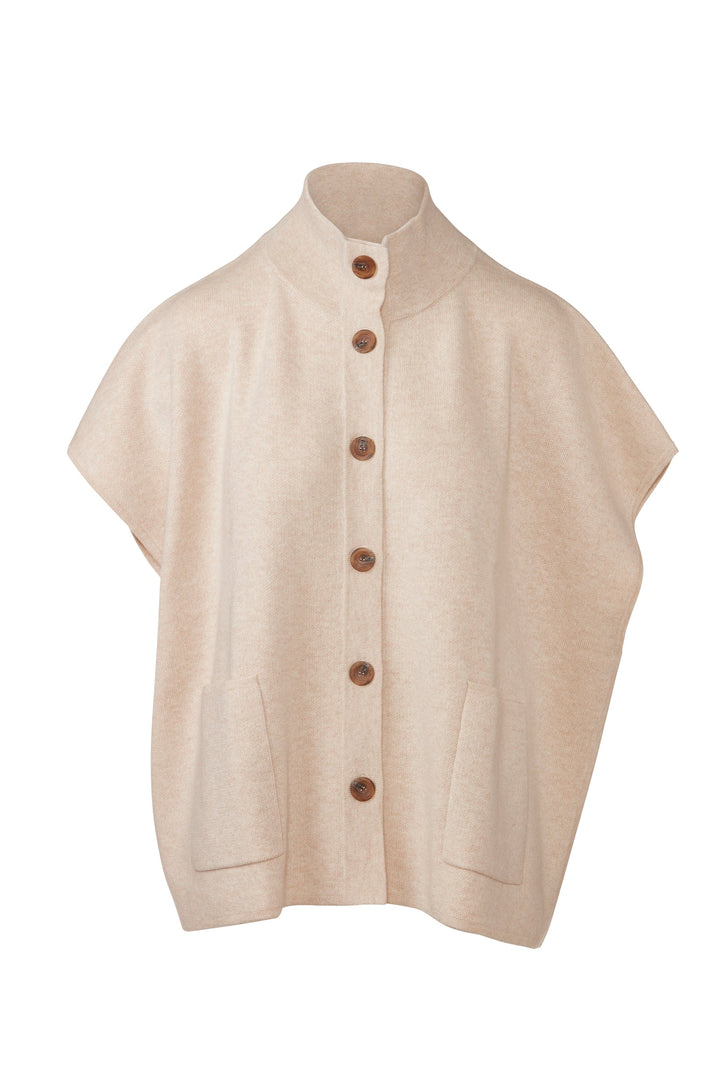 Kinross Short Sleeve Button Mock Cardigan available at Barbara Katz