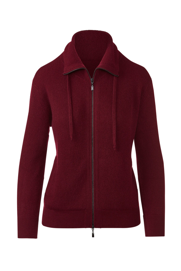 Kinross Rib Zip Mock Cardigan available at Barbara Katz