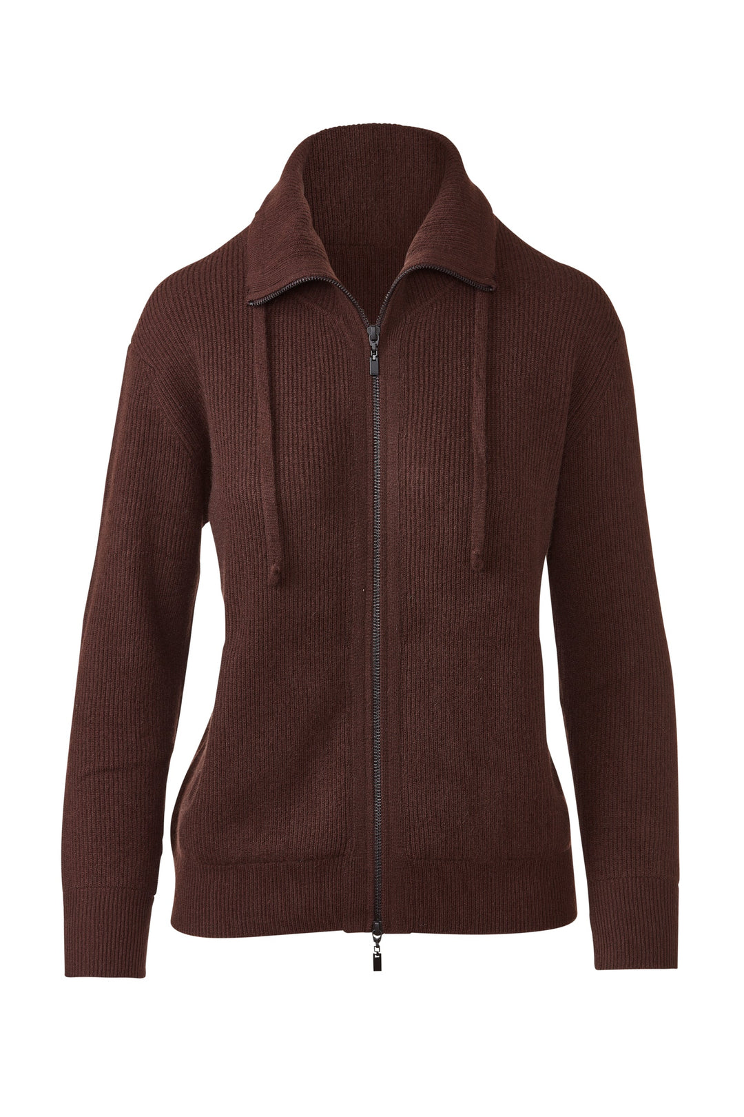 Kinross Rib Zip Mock Cardigan available at Barbara Katz
