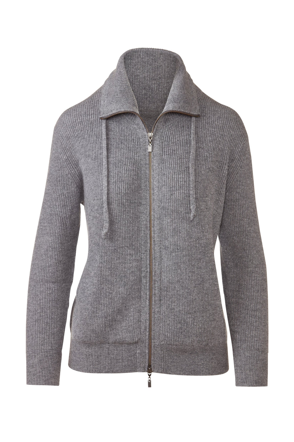 Kinross Rib Zip Mock Cardigan available at Barbara Katz