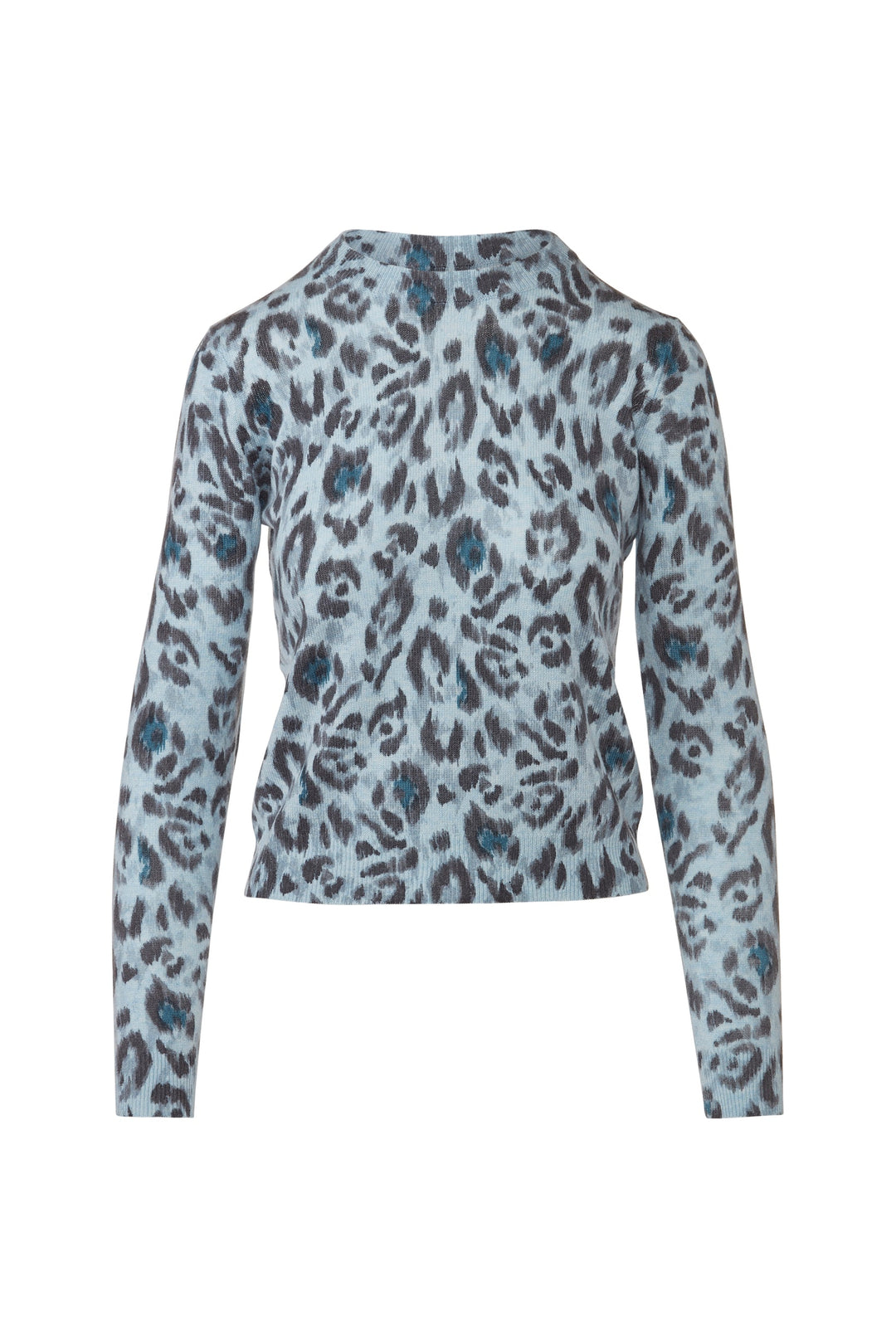 Kinross Animal Print Crew Sweater available at Barbara Katz