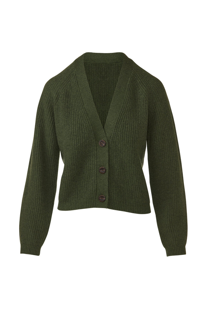 Kinross Rib Vee Cardigan available at Barbara Katz