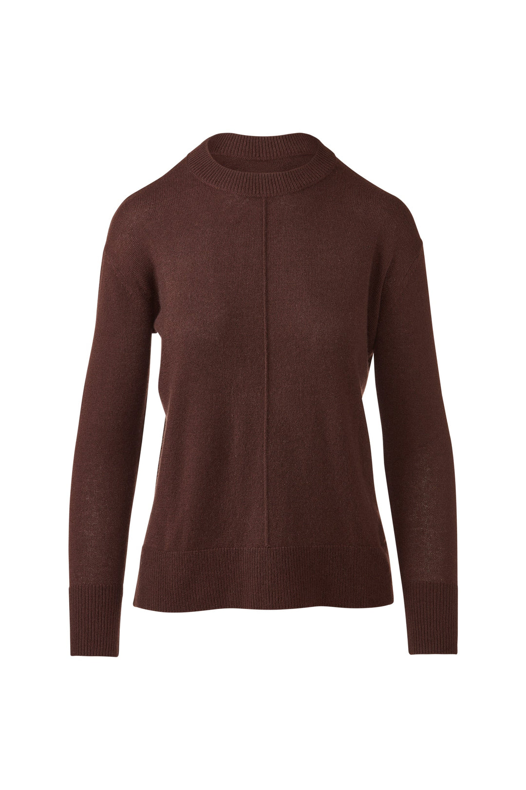 Kinross Hi Low Seamed Crew Sweater available at Barbara Katz