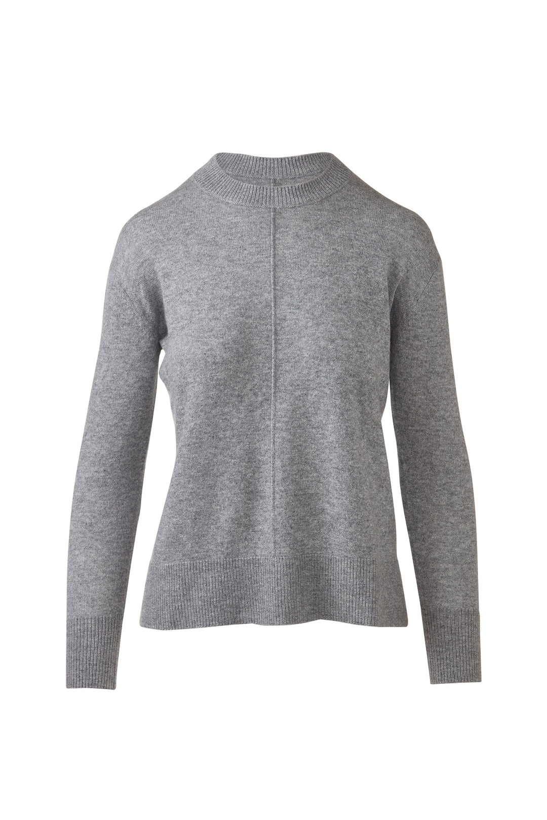 Kinross Hi Low Seamed Crew Sweater available at Barbara Katz