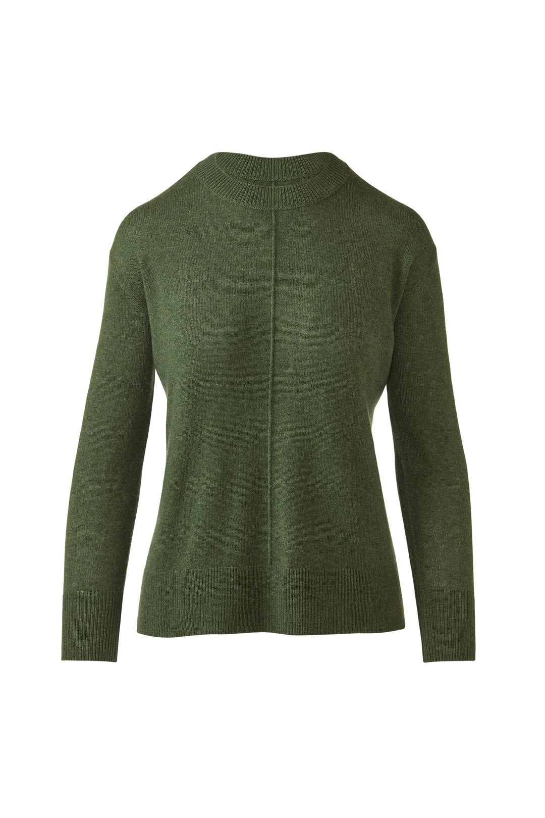 Kinross Hi Low Seamed Crew Sweater available at Barbara Katz