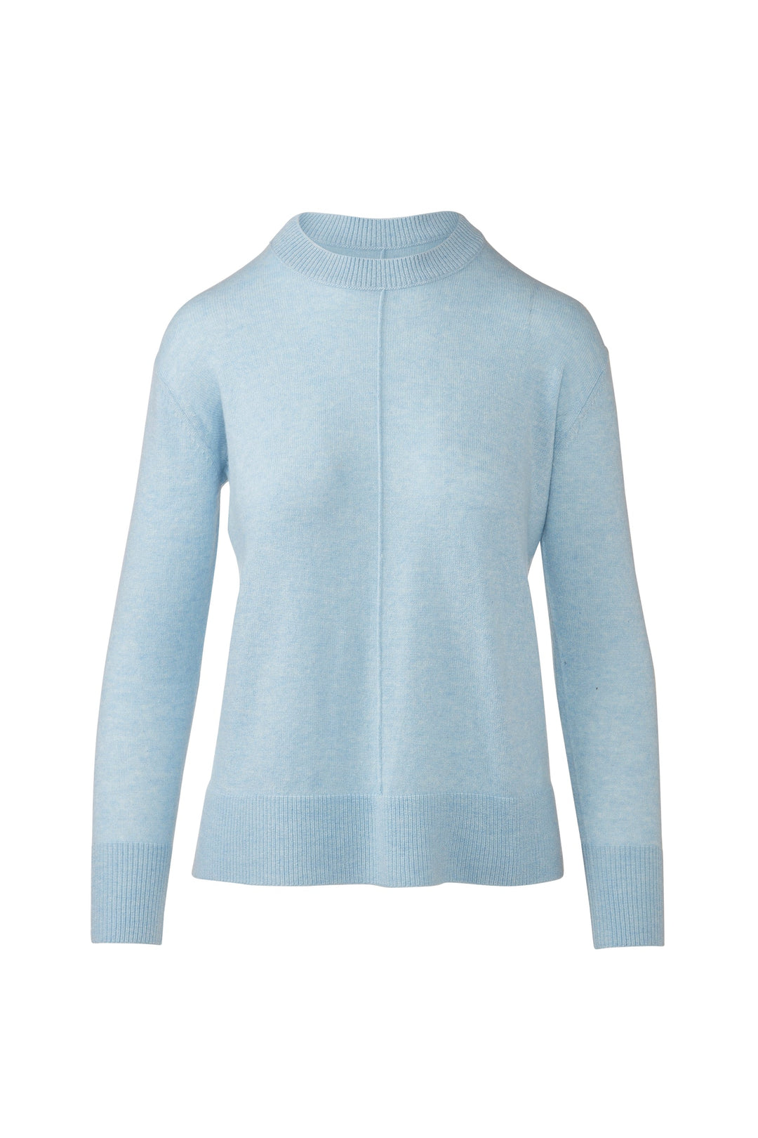 Kinross Hi Low Seamed Crew Sweater available at Barbara Katz