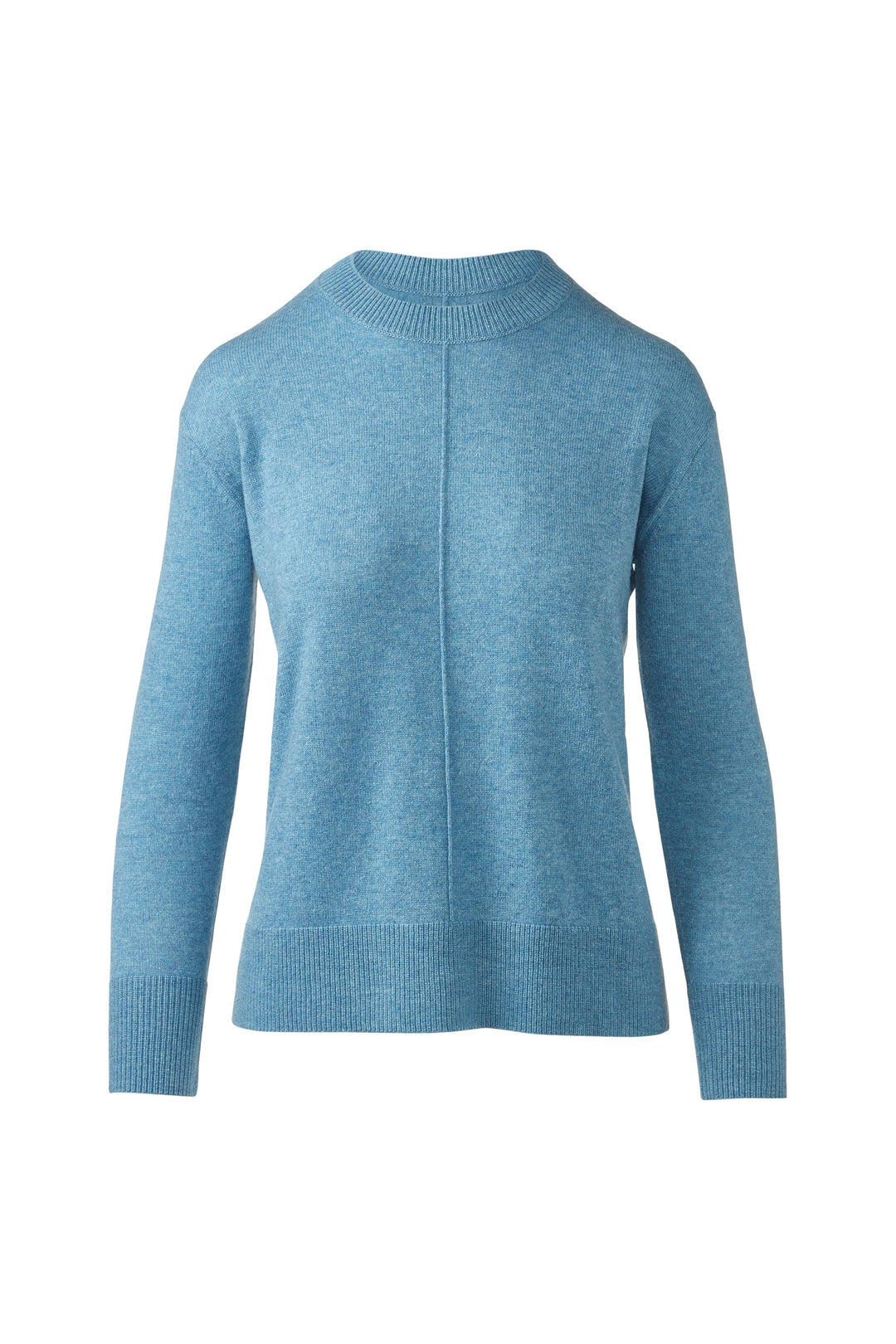 Kinross Hi Low Seamed Crew Sweater available at Barbara Katz