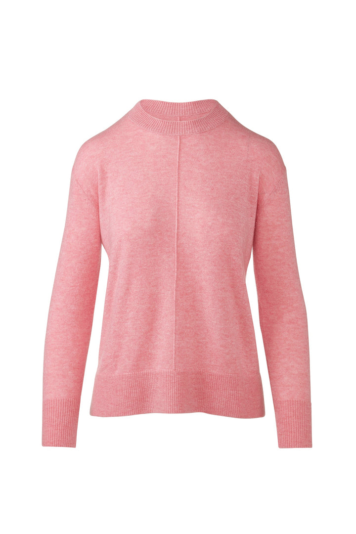 Kinross Hi Low Seamed Crew Sweater available at Barbara Katz