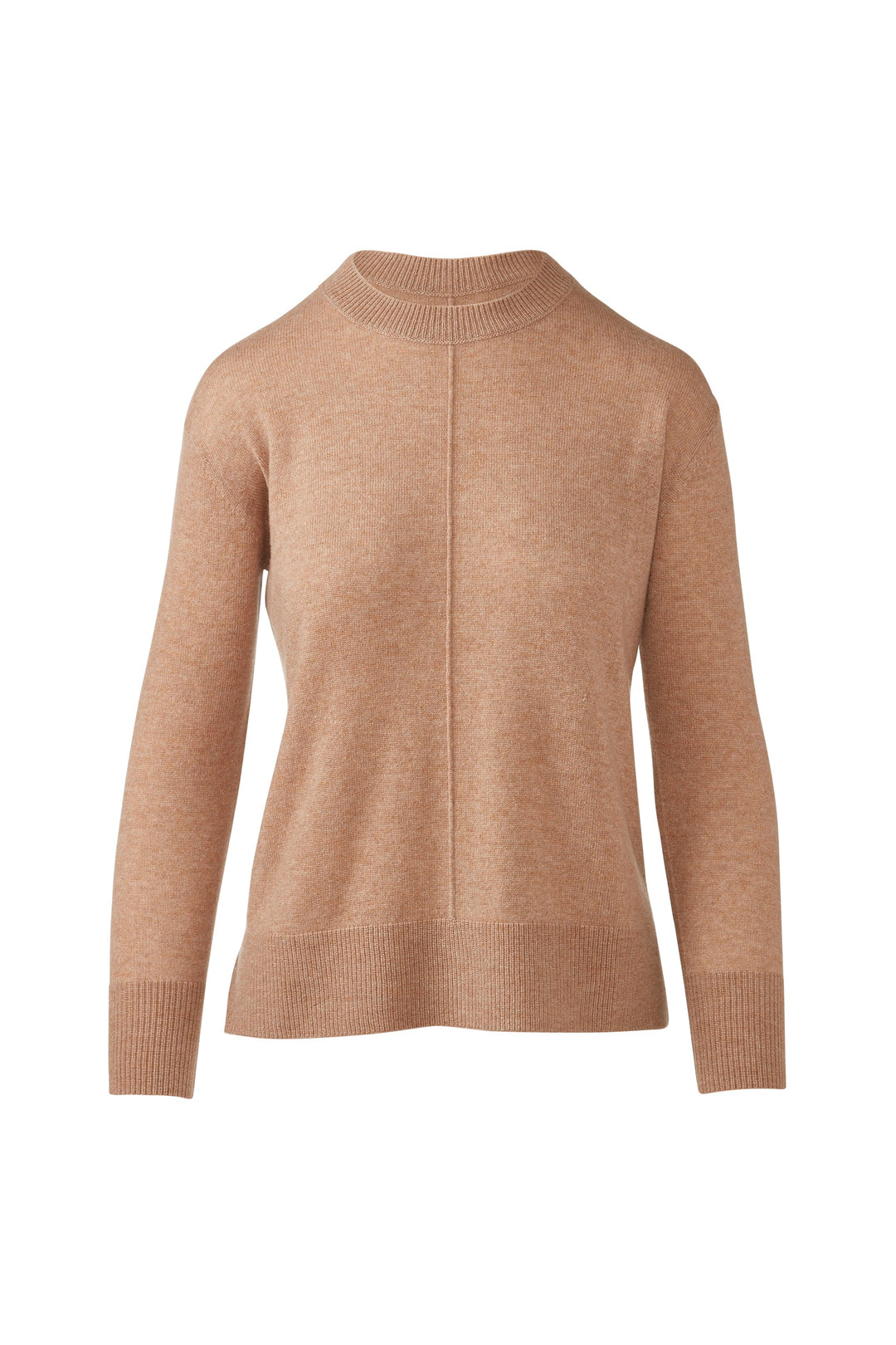 Kinross Hi Low Seamed Crew Sweater available at Barbara Katz
