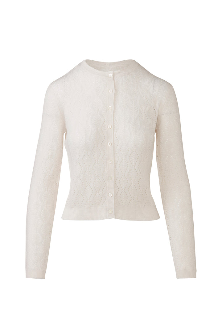 Kinross Pointelle Cardigan available at Barbara Katz