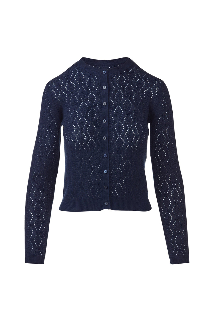 Kinross Pointelle Cardigan available at Barbara Katz